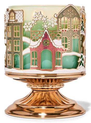 Village Scene 3-Wick Candle Holder 3-Wick Candle Holder