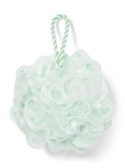 Green Gingham Loofah Bath Sponge