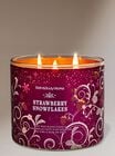 Strawberry Snowflakes 3-Wick Candle image number null