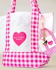 Pink Gingham Tote Bag image number null