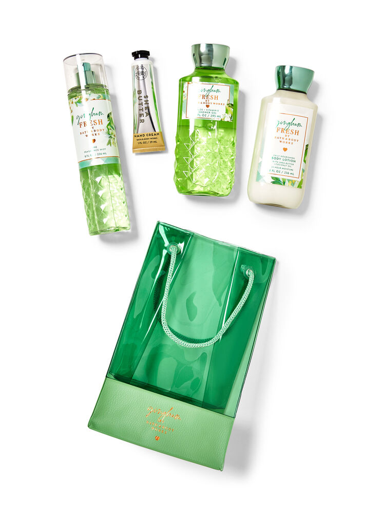 Gingham Fresh Gift Bag Set