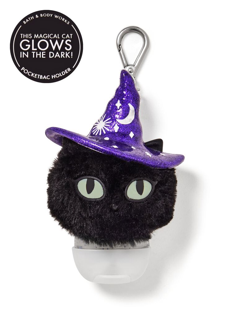 Glow-in-the-Dark Black Cat Pom PocketBac掛套