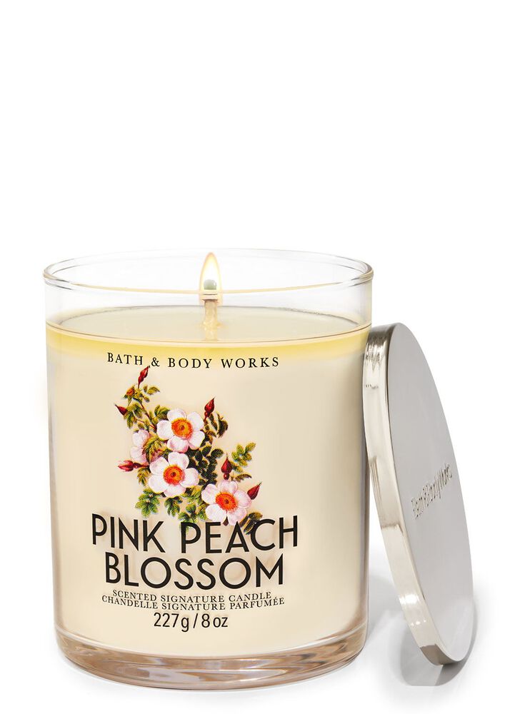 Pink Peach Blossom Signature Single Wick Candle 招牌單芯蠟燭