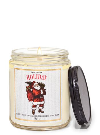 Holiday Mason Single Wick Candle 梅森罐裝單芯蠟燭