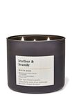 Leather & Brandy 3-Wick Candle image number null