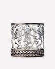 Glow-in-the-Dark Dancing Skeleton 3-Wick Candle Holder image number null