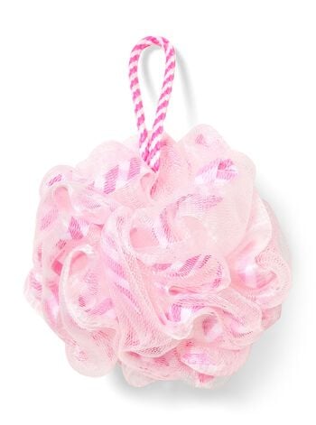 Pink Gingham Loofah Bath Sponge 絲瓜纖維沐浴棉