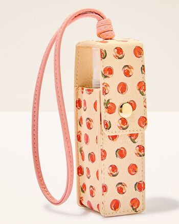 Vera Bradley Peach Spray Sanitizer & Lip Holder 消毒噴霧與唇膏套