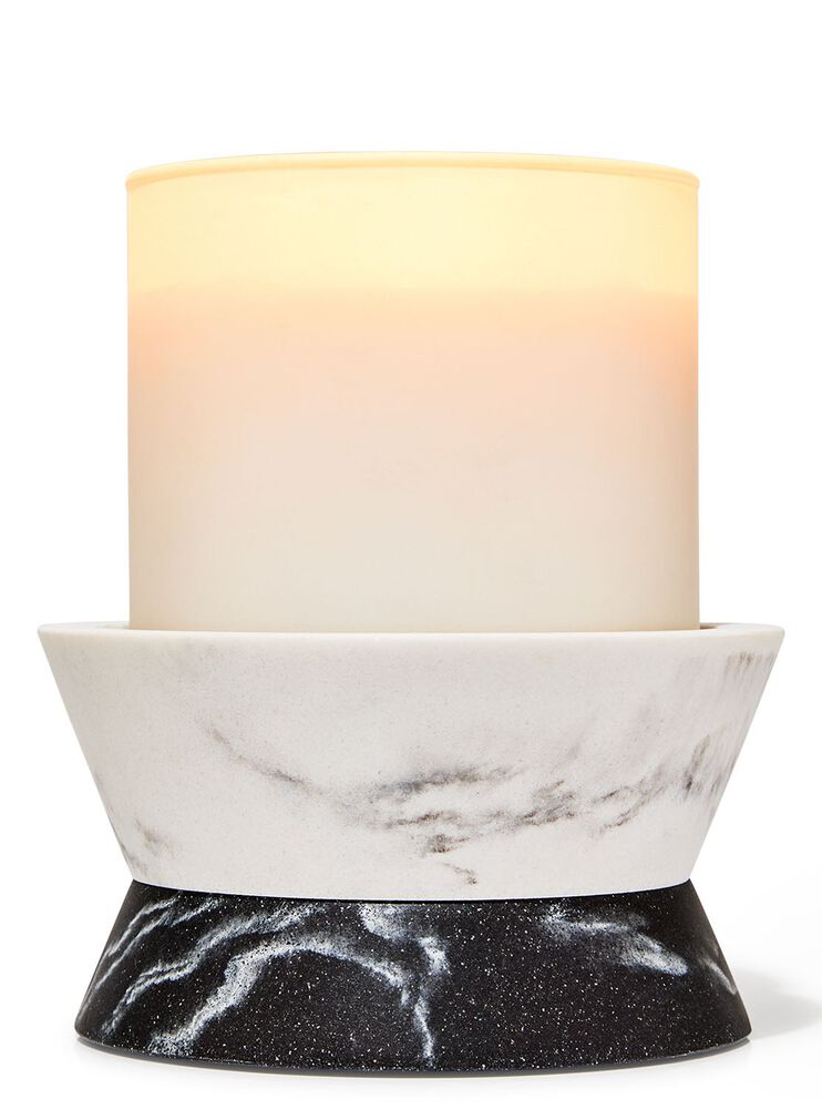 Mixed Marble Pedestal 3-Wick Candle Holder 三芯蠟燭臺
