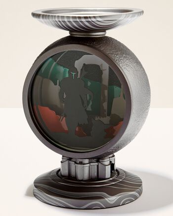 The Mandalorian Light-Up Pedestal 3-Wick Candle Holder 三芯蠟燭臺