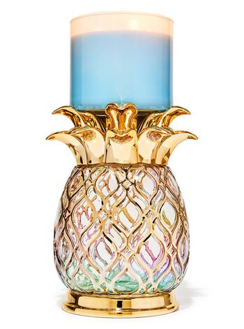 Gold Glass Pineapple 3-Wick Candle Holder 三芯蠟燭臺