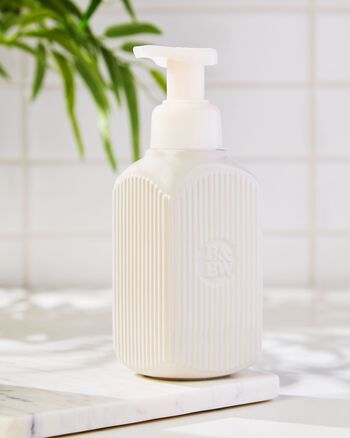 Cream Ceramic Gentle & Clean Foaming Hand Soap Dispenser 溫和泡泡潔手液座