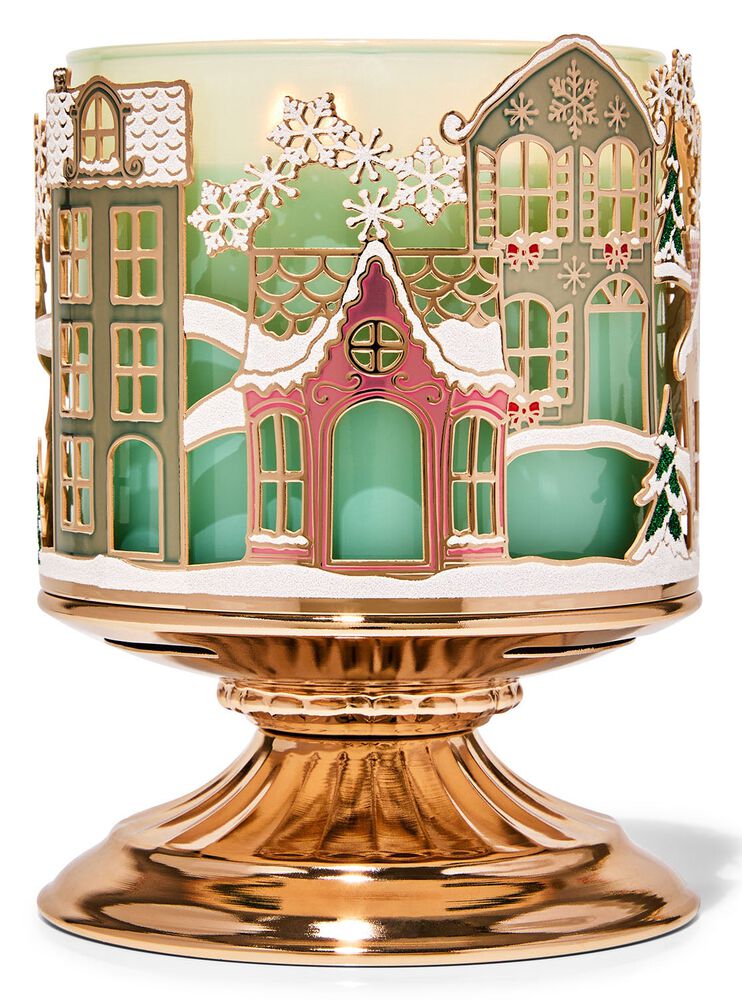 Village Scene 3-Wick Candle Holder 三芯蠟燭臺