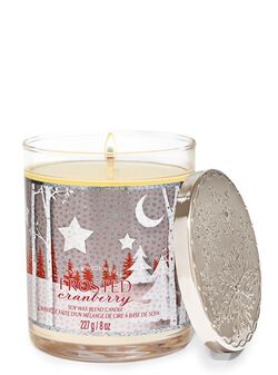 Frosted Cranberry Single Wick Candle image number null