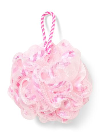 Pink Gingham Loofah Bath Sponge 絲瓜纖維沐浴棉
