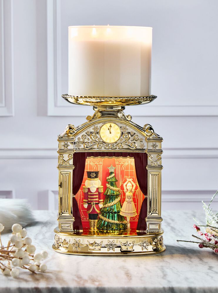 Nutcracker Lightbox Pedestal 3-Wick Candle Holder 3-Wick Candle Holder