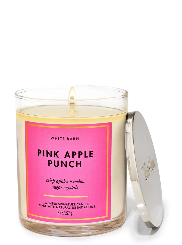 Pink Apple Punch Signature Single Wick Candle Single Wick Candle