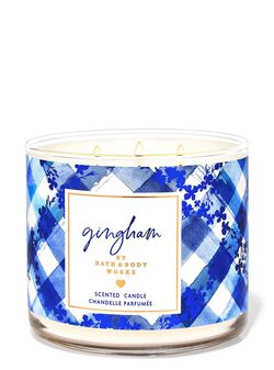 Gingham 3-Wick Candle image number null