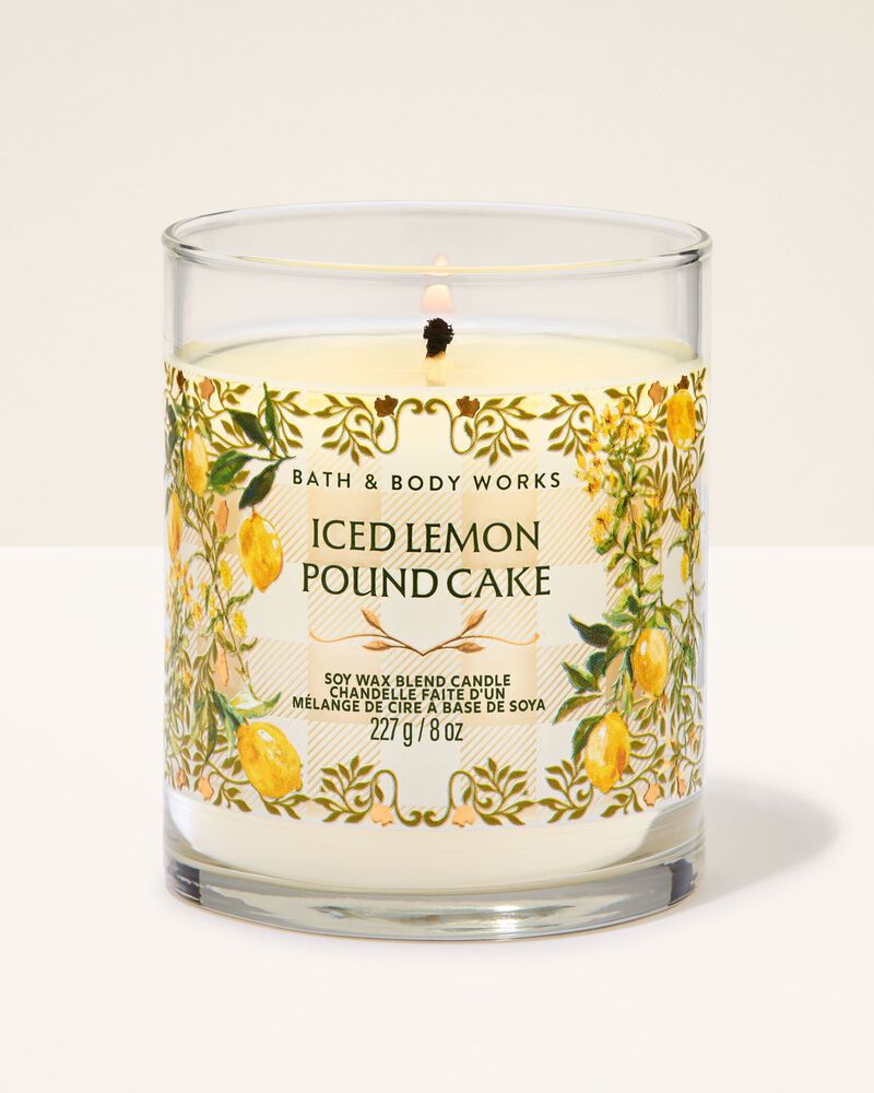 Iced Lemon Pound Cake Single Wick Candle Single Wick Candle