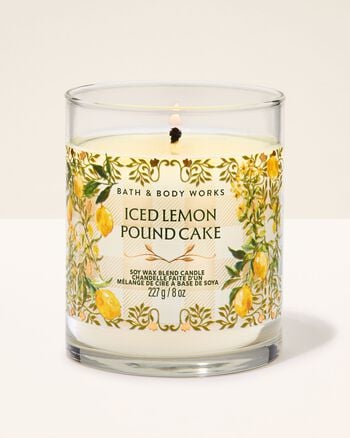 Iced Lemon Pound Cake Single Wick Candle Single Wick Candle