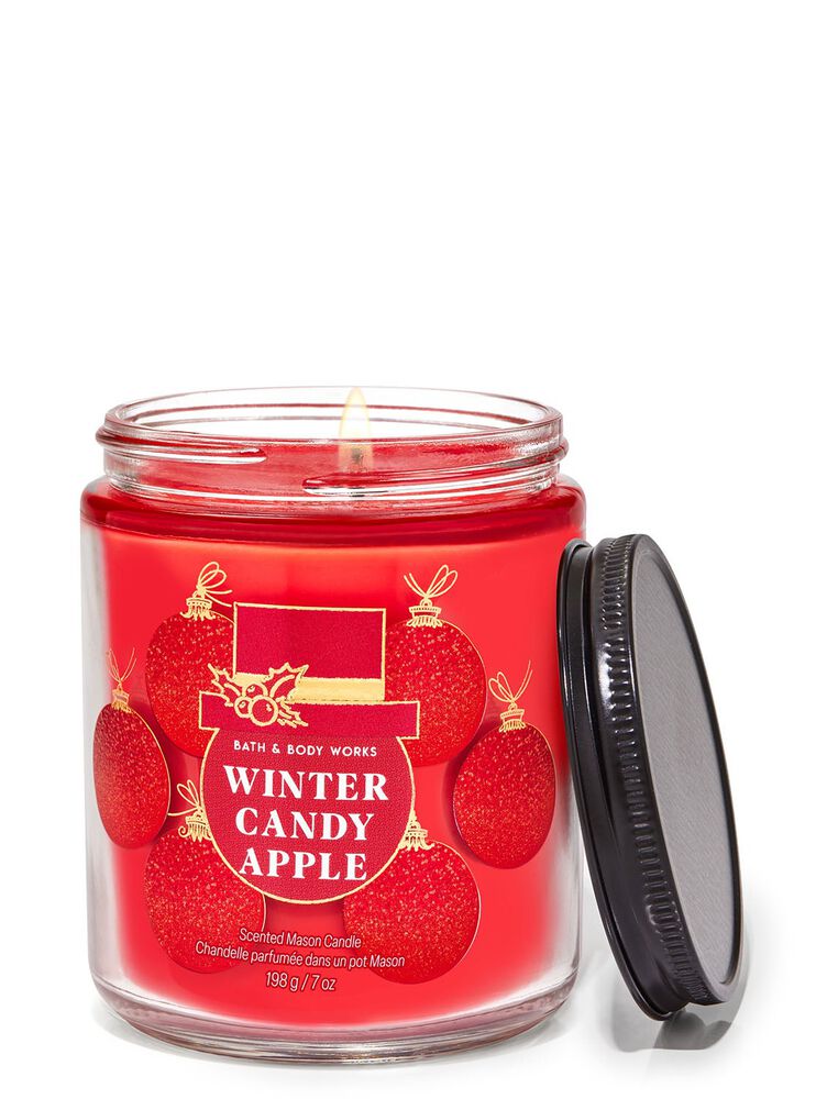 Winter Candy Apple Mason Single Wick Candle 梅森罐裝單芯蠟燭
