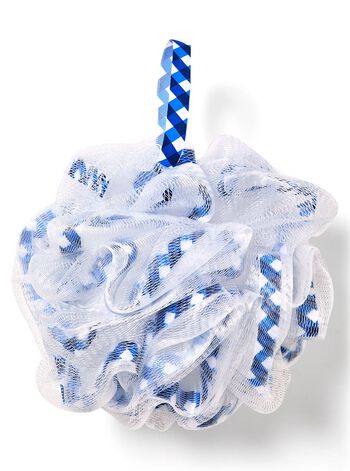 Blue Gingham Loofah Bath Sponge 絲瓜纖維沐浴棉