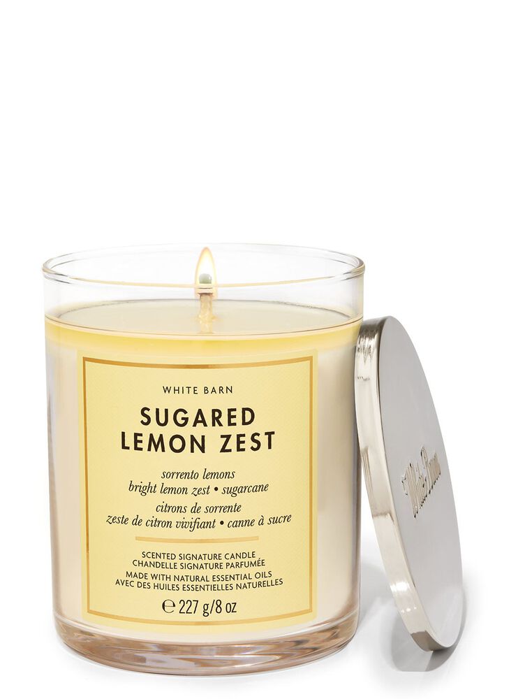 Sugared Lemon Zest Signature Single Wick Candle 招牌單芯蠟燭