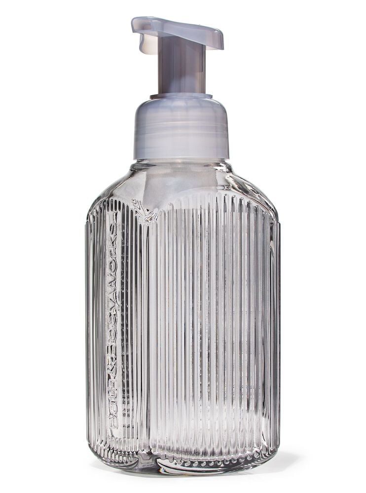 Gray Vertical Lines Gentle & Clean Foaming Hand Soap Dispenser 溫和泡泡潔手液座