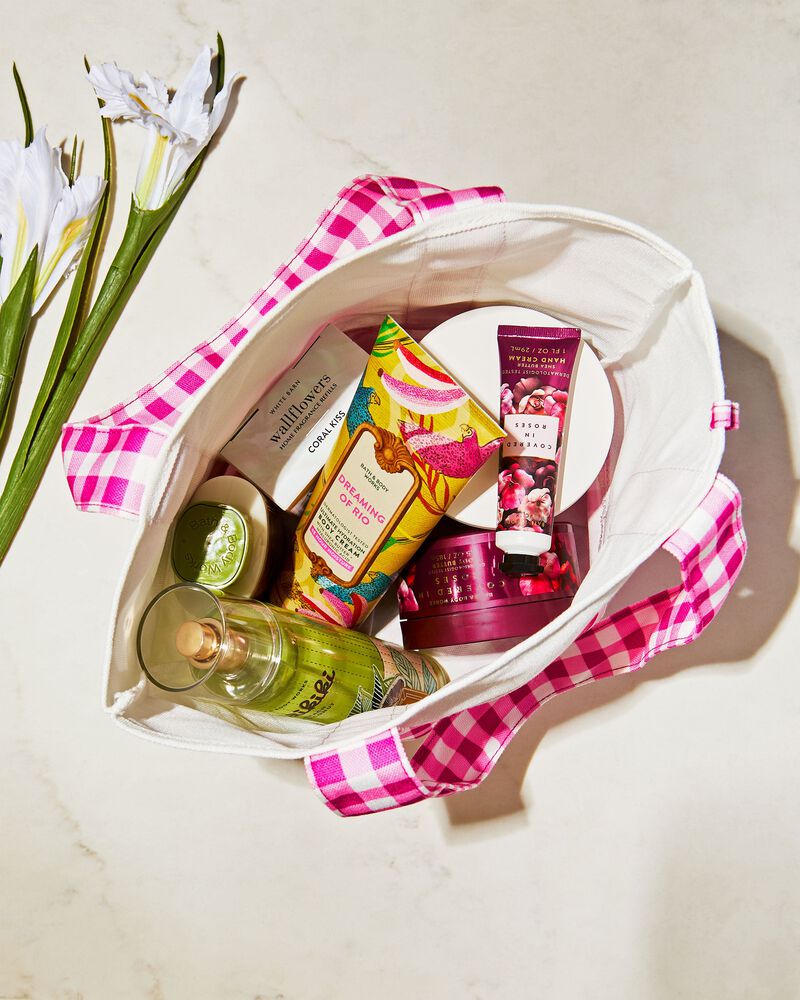 Pink Gingham Tote Bag 帆布手提袋