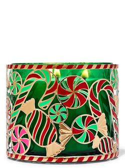 Peppermint Candies 3-Wick Candle Holder Peppermint Candies 3-Wick Candle Holder