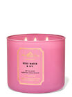 Rose Water & Ivy 3-Wick Candle image number null