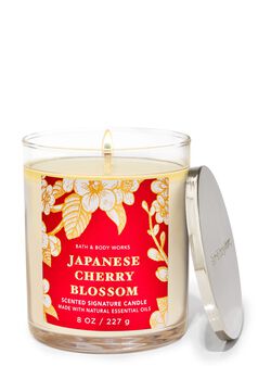 Japanese Cherry Blossom Single Wick Candle image number null