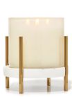 Mixed Material Pedestal 3-Wick Candle Holder image number null