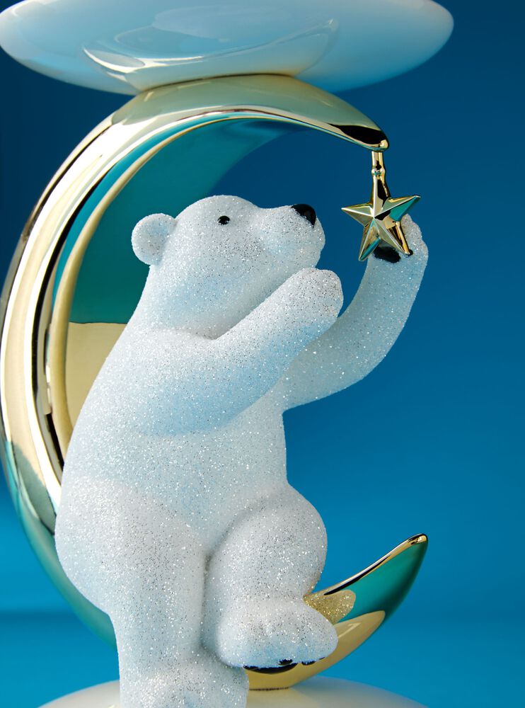 Bear & Moon Pedestal 3-Wick Candle Holder 三芯蠟燭臺