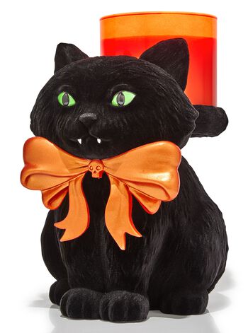 Vampire Cat Pedestal 3-Wick Candle Holder 3-Wick Candle Holder
