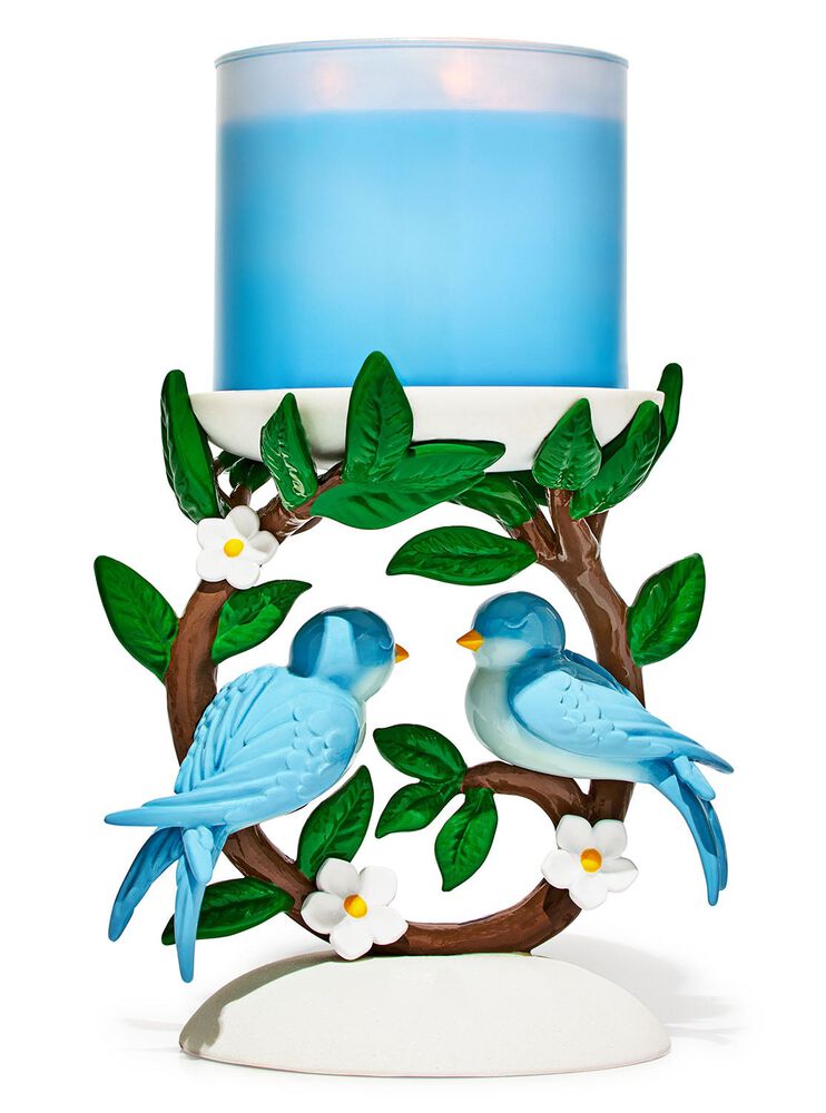 Birds on a Branch Pedestal 3-Wick Candle Holder 三芯蠟燭臺
