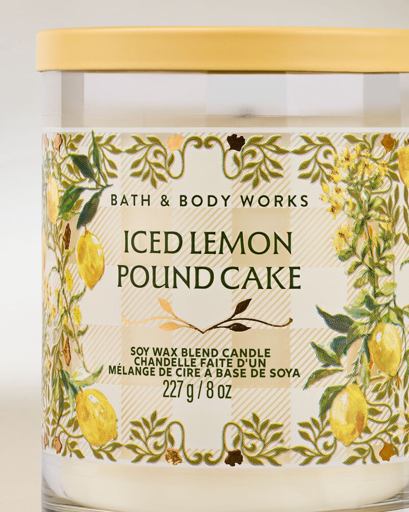 Iced Lemon Pound Cake Single Wick Candle Single Wick Candle