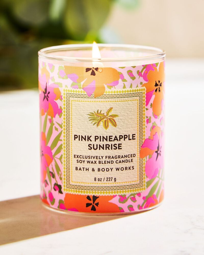 Pink Pineapple Sunrise Single Wick Candle Single Wick Candle