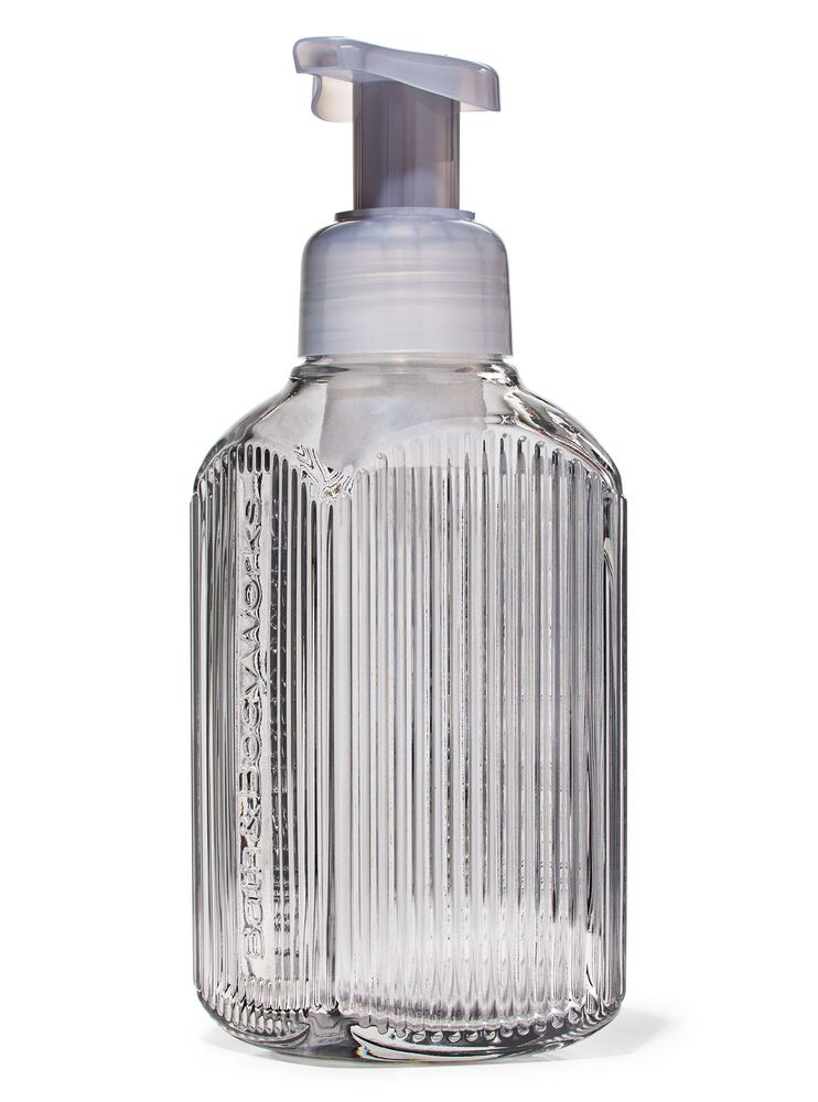 Gray Vertical Lines Gentle & Clean Foaming Hand Soap Dispenser 溫和泡泡潔手液座