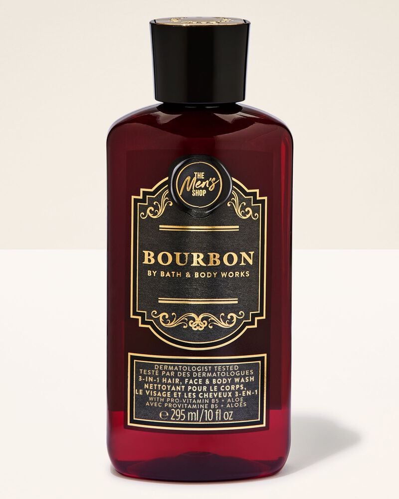 Bourbon 3-in-1 Hair, Face & Body Wash 三合一洗頭水、洗面奶和沐浴露