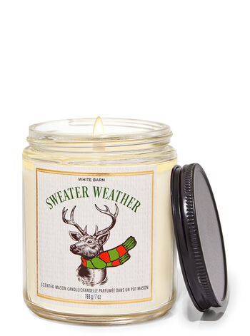 Sweater Weather Mason Single Wick Candle 梅森罐裝單芯蠟燭