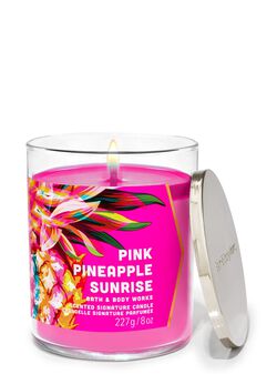 Pink Pineapple Sunrise Signature Single Wick Candle