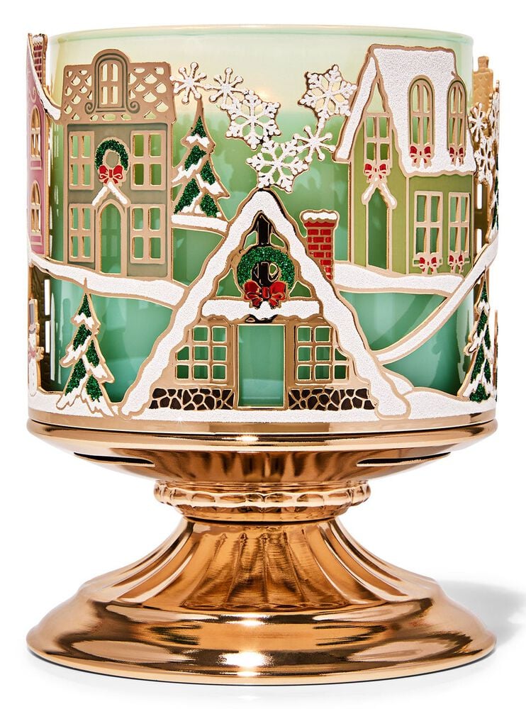 Village Scene 3-Wick Candle Holder 3-Wick Candle Holder