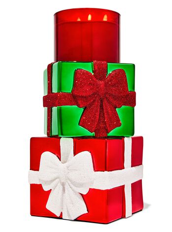 Stacked Presents Pedestal 3-Wick Candle Holder 三芯蠟燭臺