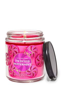 Twisted Peppermint Mason Single Wick Candle