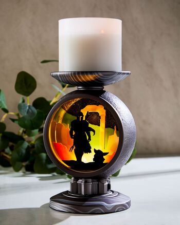 The Mandalorian Light-Up Pedestal 3-Wick Candle Holder 三芯蠟燭臺
