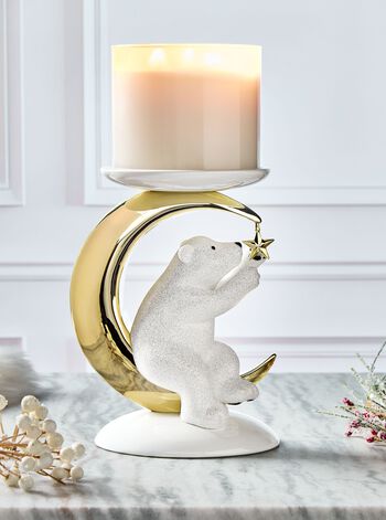 Bear & Moon Pedestal 3-Wick Candle Holder 三芯蠟燭臺