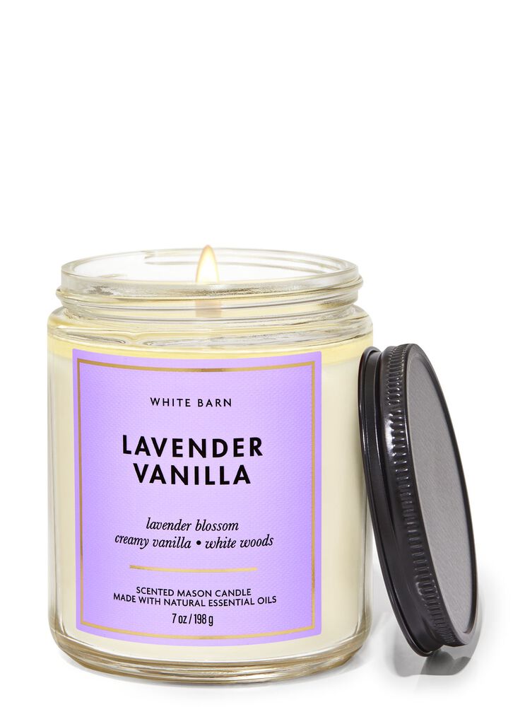 Lavender Vanilla Mason Single Wick Candle 梅森罐裝單芯蠟燭