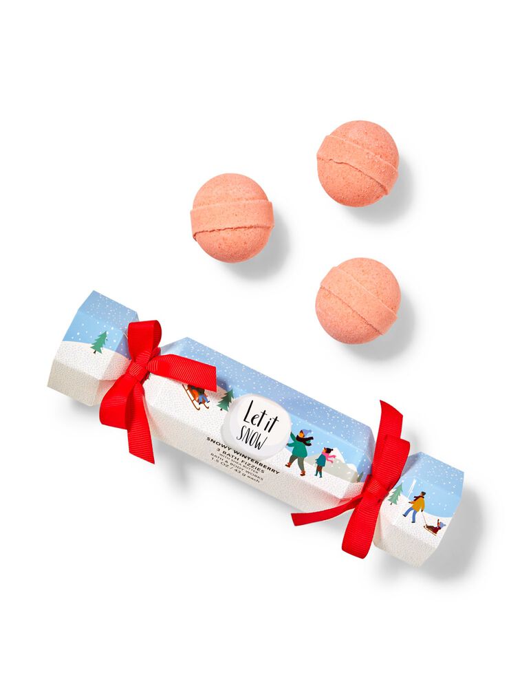 Snowy Winterberry Mini Bath Fizzies, 3-Pack 迷你泡泡浴球,3個