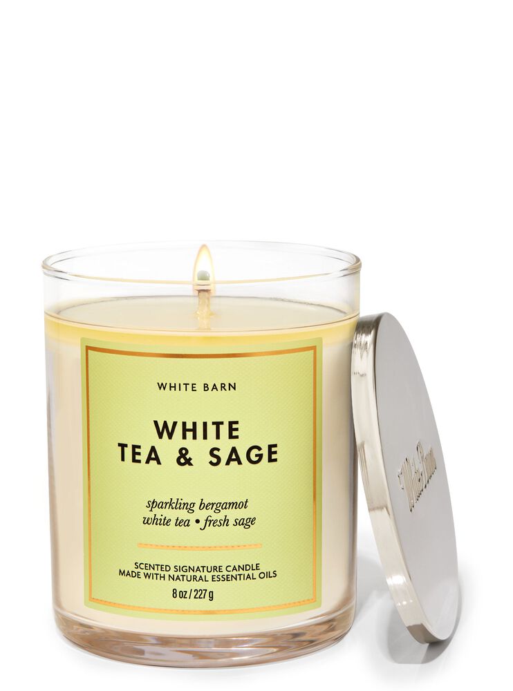 White Tea & Sage Signature Single Wick Candle 單芯蠟燭